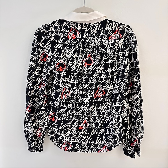 Kate spade women’s fun print button up blouse SZ XS - Picture 4 of 7